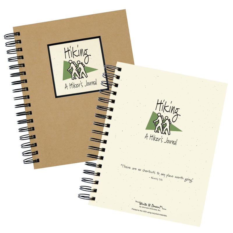 Write it Down series by Journals Unlimited, Guided Journal, Hiking, A Hiker's Journal, Full-size 7.5"x 9", Kraft Hard Cover, Made in USA - Image 2